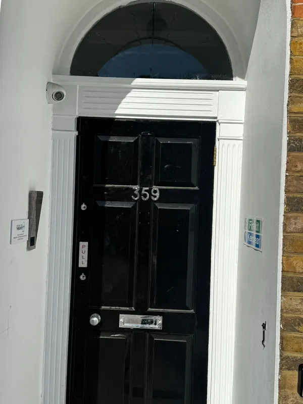 The front door of 359 City Road